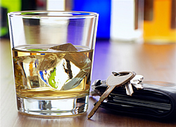 Glass of Alcohol with Car Keys