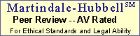 Martindale-Hubbell – for ethical standards and legal ability